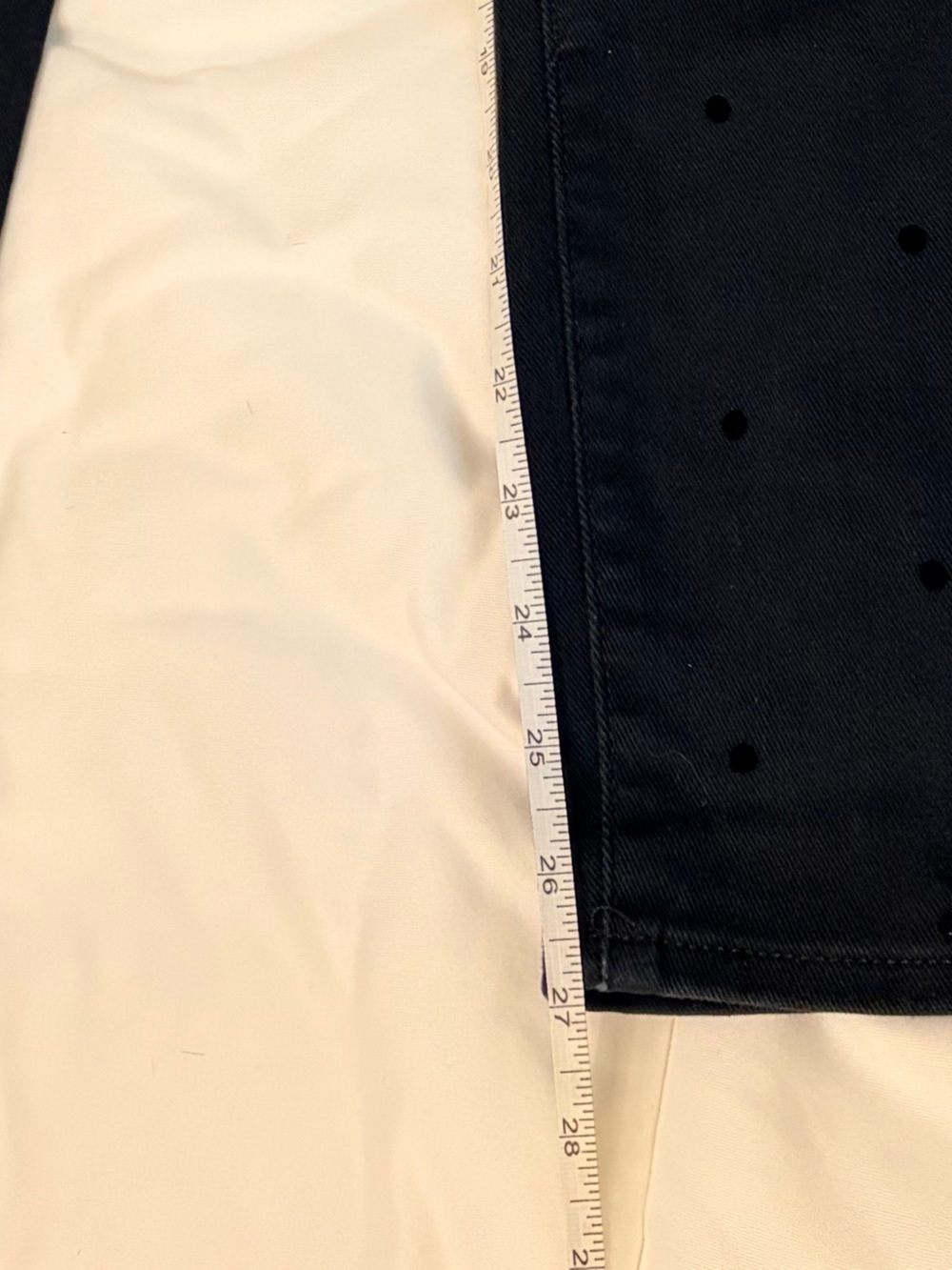 Gap True Skinny Black Flocked Polka Dot Jeans Size 27R - Picture 4 of 9